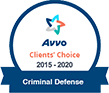 Avvo clients choice award for Criminal Defense 2015-2020