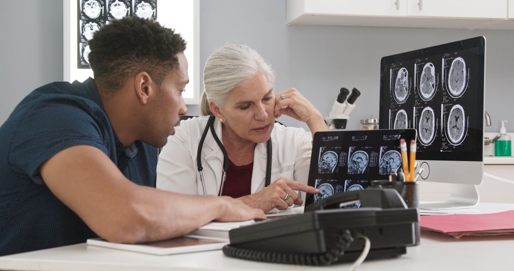 Doctor reviewing with patient Concussion After a Car Accident